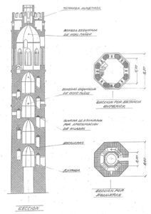 Sección. Torre de Santa María de Tauste