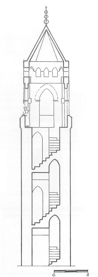 Sección vertical. Dibujo A. Sanmiguel.