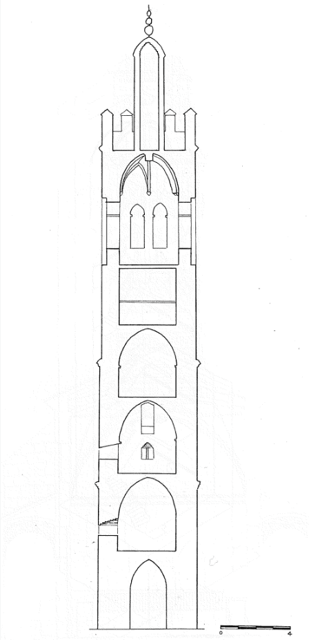 Sección hipotética original (Dibujo A. Sanmiguel)